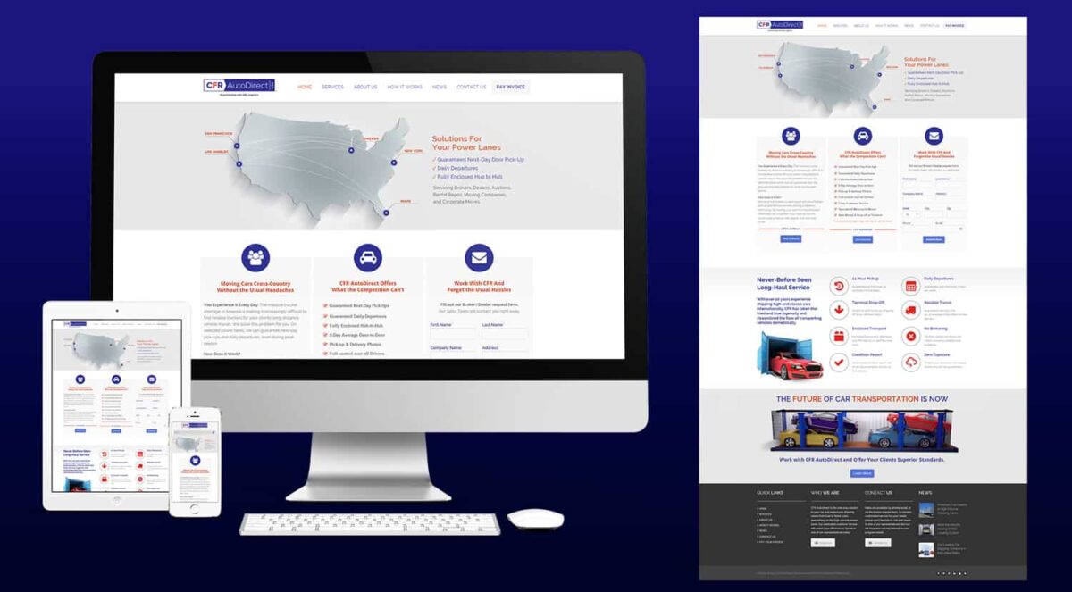 CFRAutoDirect.com Website Design & Development